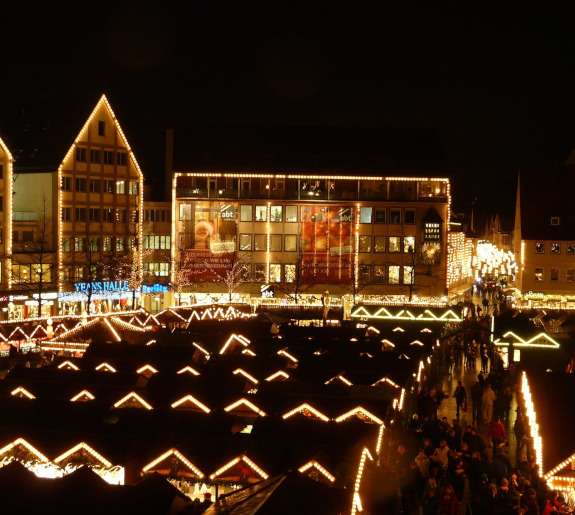 marché de noël de nuit